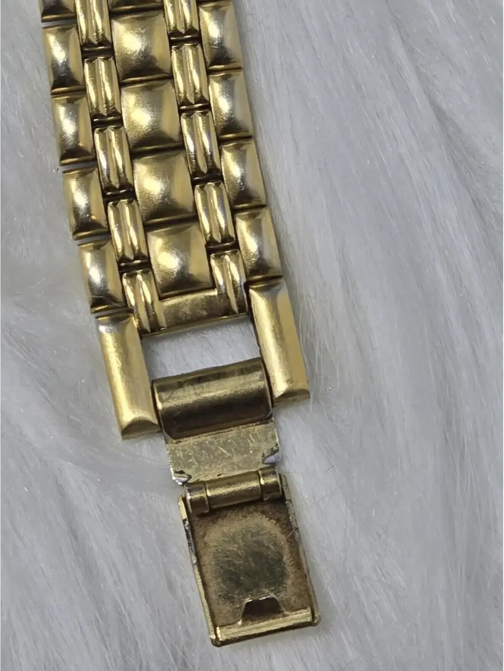 Vintage Givenchy Swiss Gold Tone Tank Watch G Link Band - Picture 3 of 8